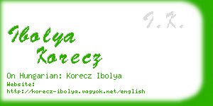 ibolya korecz business card